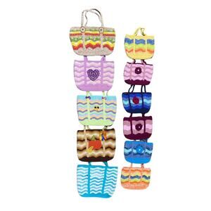 Handmade Chrocheted Purses Bags Hand-Sewn Lining Two Sizes Multicolor Lot of 11